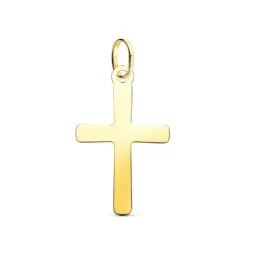 Cruz Colgante en Oro de 18k con 24 mm. lisa con acabado en brillo
