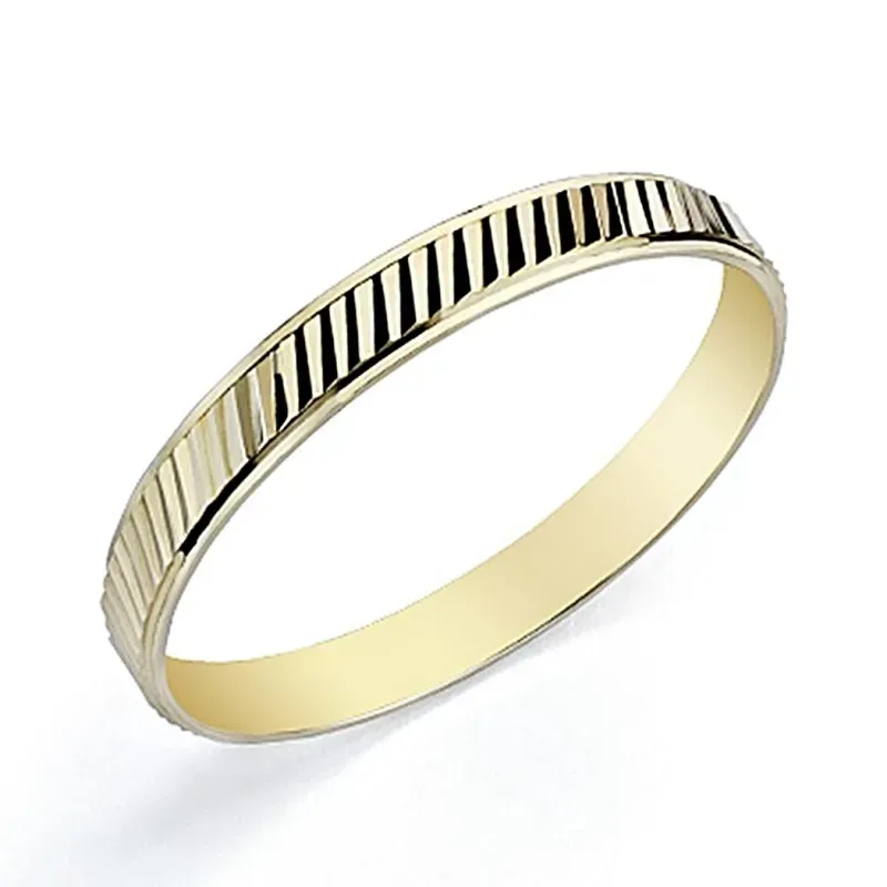 Alianza oro 9k 3mm. tallada [7878GR]