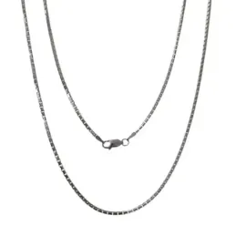Cadena plata Ley 925m unisex 60 cm. veneciana espesor hilo 0.40 mm. m
