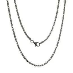 Cadena plata Ley 925m unisex 50 cm. veneciana redonda ancho eslabón 2