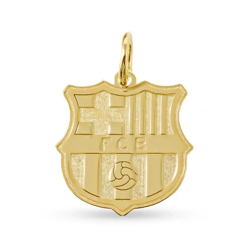 Fútbol Club Barcelona Colgante Plata Ley 925m chapado oro macizo 18 m
