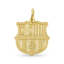 Fútbol Club Barcelona Colgante Plata Ley 925m chapado oro escudo maci
