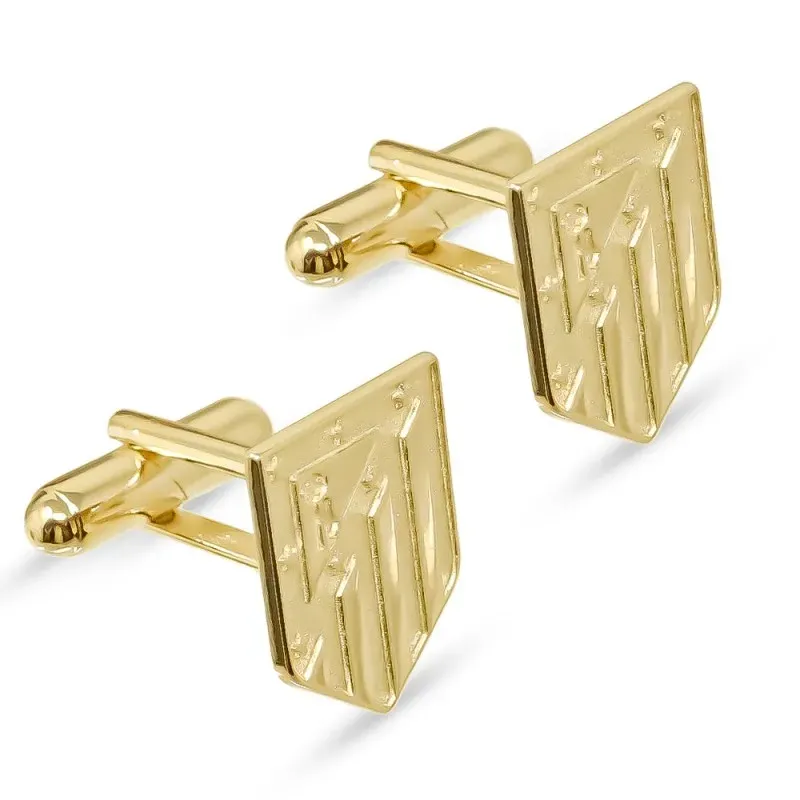 Atlético de Madrid Gemelos Plata Ley 925m chapado oro hombre 18 mm. e