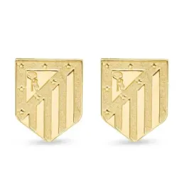Atlético de Madrid Gemelos Plata Ley 925m chapado oro hombre 18 mm. e