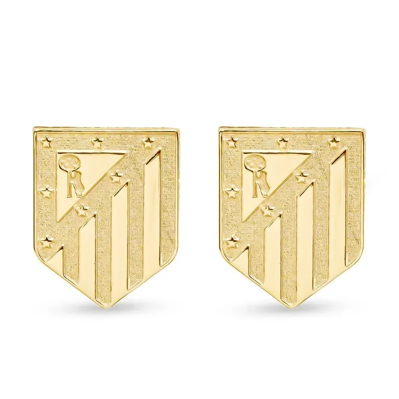 Atlético de Madrid Gemelos Plata Ley 925m chapado oro hombre 18 mm. e