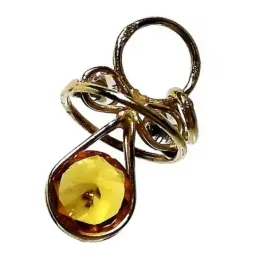 Colgante oro 18k chupete circonitas [4953]