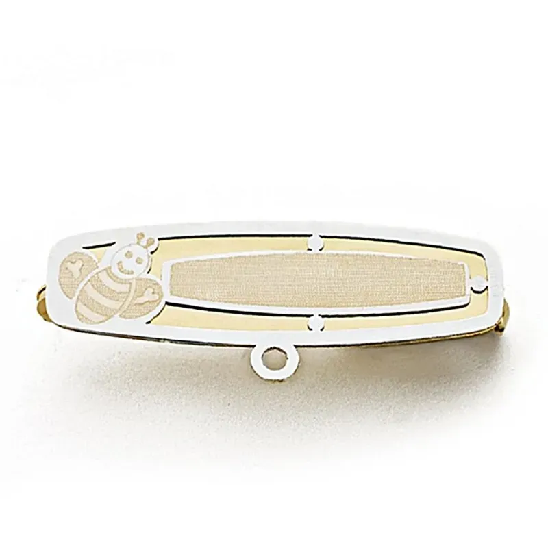 Alfiler oro 18k bebé bicolor 28mm. abeja [7912]