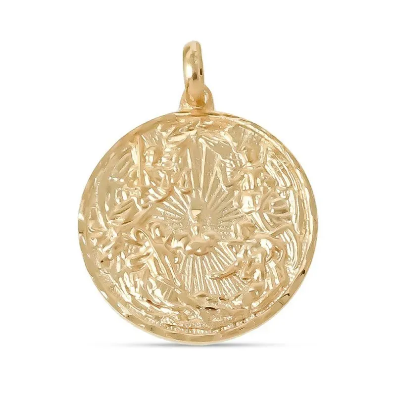 Santos Ángeles Custodios Medalla Oro de 18k maciza 25 mm. San Rafael
