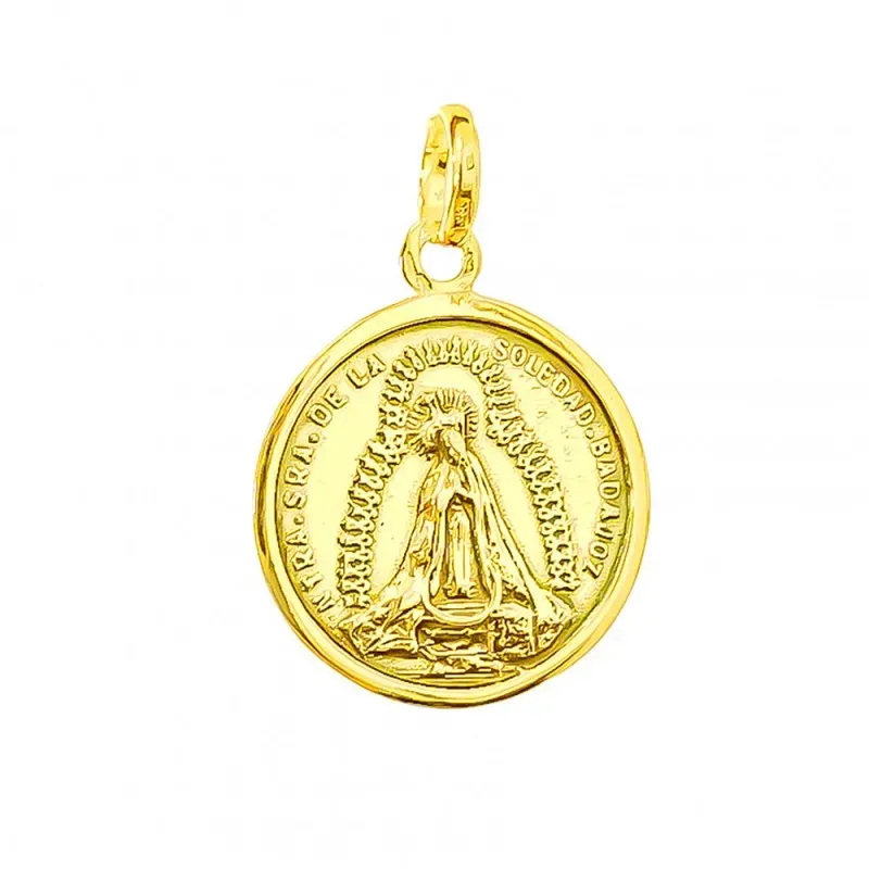 Virgen Nuestra Señora de la Soledad Badajoz Medalla en Oro de 18k co