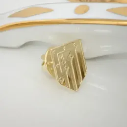 Atlético de Madrid Pin 18 mm. Plata Ley 925m chapado oro escudo actua