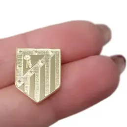 Atlético de Madrid Pin 18 mm. Plata Ley 925m chapado oro escudo actua