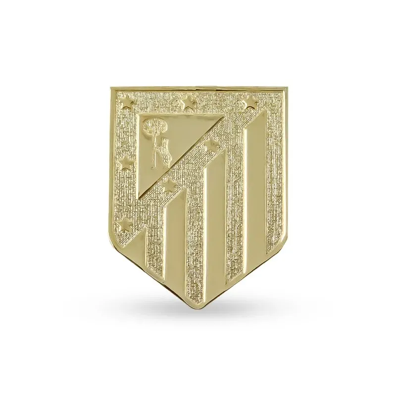 Atlético de Madrid Pin 18 mm. Plata Ley 925m chapado oro escudo actua