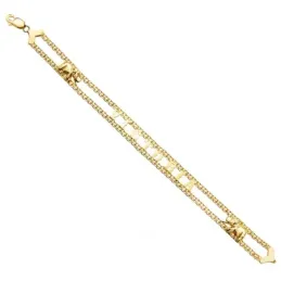 Pulsera en Oro de 18k con 19 cm. nombre personalizable detalle elefan