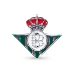 Real Betis escudo charm icono plata Ley 925m 12mm. esmaltado color tr