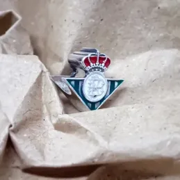 Real Betis escudo charm icono plata Ley 925m 12mm. esmaltado color tr
