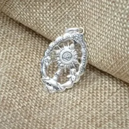 Santísimo Sacramento Medalla en Plata de Ley 925m maciza de 35 mm.
