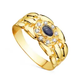 Sortija oro 18k panter circonitas [AA2674]