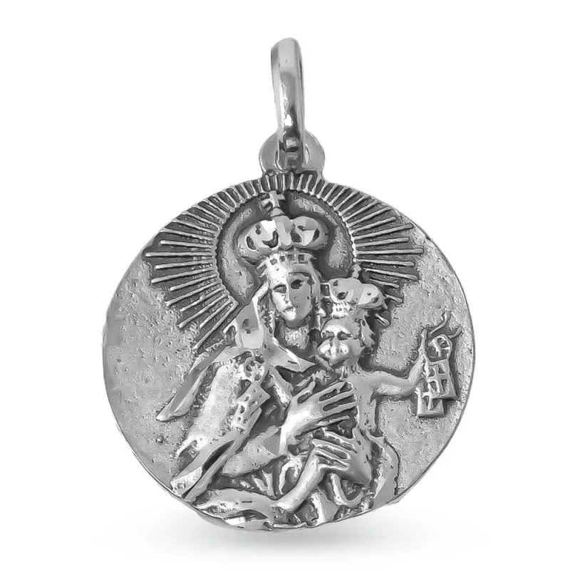Escapulario Sagrado Corazón de Jesús Virgen del Carmen Málaga Medalla