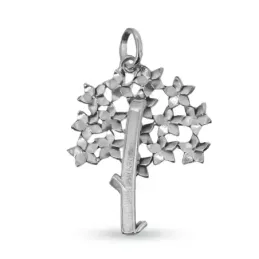 Biznaga Colgante Plata Ley 925m macizo 34 cm. detalles flor jazmín ta