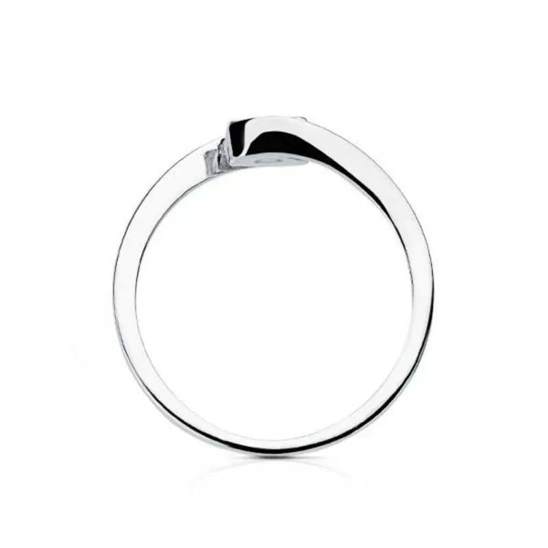 Solitario oro blanco 18k 1 diamante brillante 0,200ct. [AB2836]
