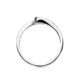 Solitario oro blanco 18k 1 diamante brillante 0,150ct. [AB2835]
