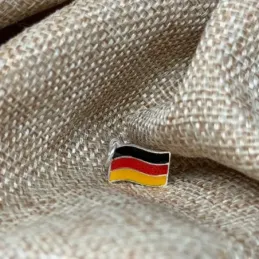 Bandera de Alemania en Plata de Ley 925m con 14 mm. esmaltada color