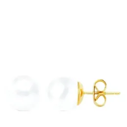 Pendientes Oro 18k con perla cultivada de 7 mm.