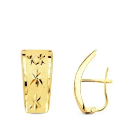Pendientes en Oro de 18k con 19 mm. matizados con detalles calados