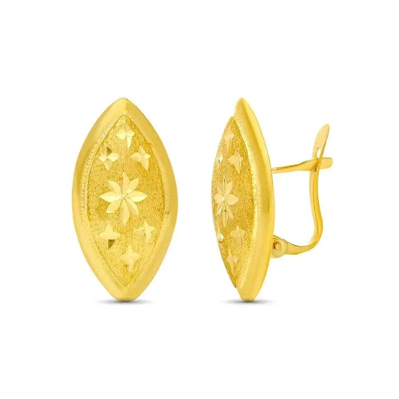 Pendientes Oro 18k con 22 mm. marquis tallado