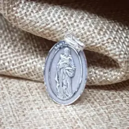 Santa Sofía Medalla en Plata de Ley 925m maciza de 25 mm. ovalada