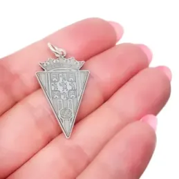 Córdoba Club de Fútbol Escudo Plata Ley 925m macizo 33 mm. brillo. Gr
