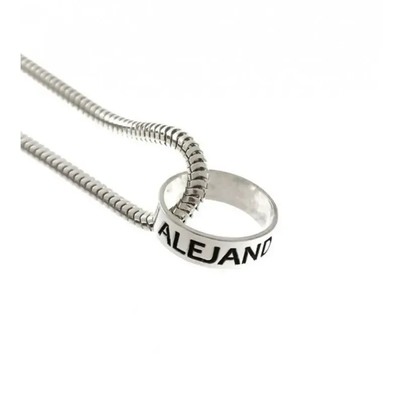 Abalarorio Charm Nombre Personalizado Plata Ley 925m icono 11 mm. anc