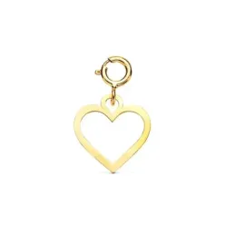 Colgante en Oro de 18k con 11 mm. forma de corazón calado con reasa d