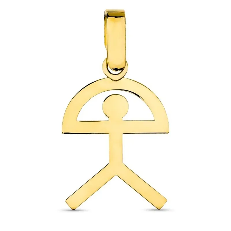 Indalo Colgante en Oro de 18k amuleto con 18 mm. calado
