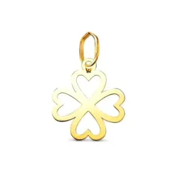 Trebol Colgante en Oro de 18k con 14 mm. amuleto calado
