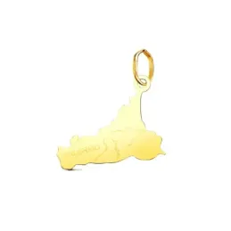 Colgante en Oro de 18k con 21.5 mm. silueta isla de Sicilia