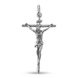 Cristo de Mena Colgante Cruz en Plata de Ley 925m macizo de 37 mm. Cr