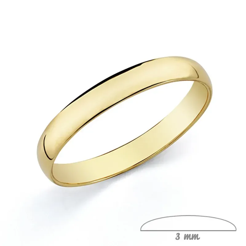 Alianza oro 18k lisa 3mm. [AA0083]