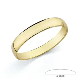 Alianza oro 18k lisa 4mm. [AA0085]