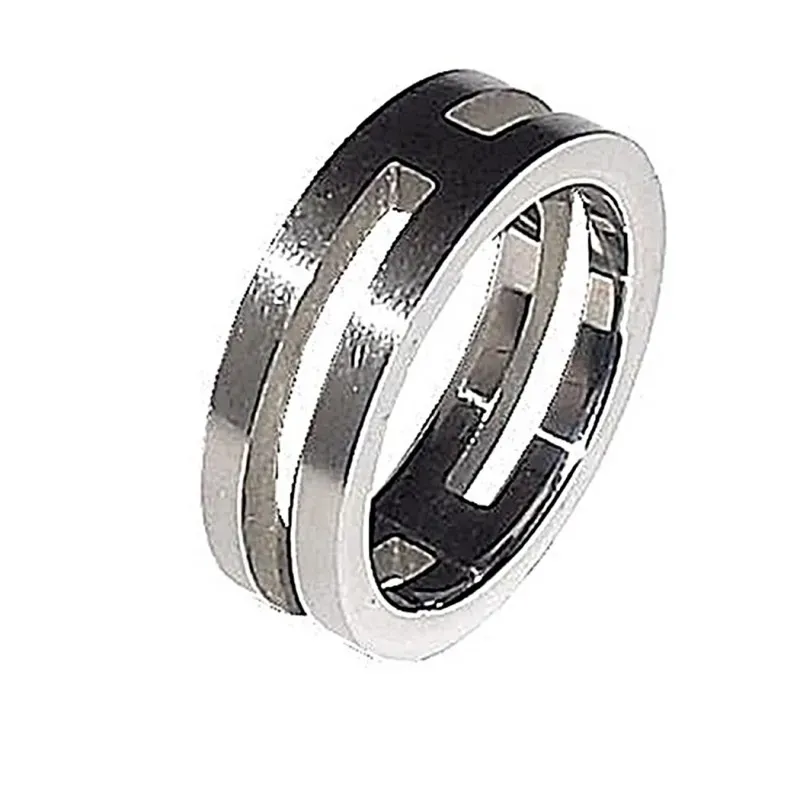 Alianza acero inoxidable talla 10 calada centro mate