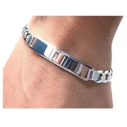 Esclava plata ley 925m lisa barbada [AB0507GR]