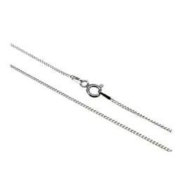 Cadena plata Ley 925m unisex 50 cm. barbada espesor hilo 0.30 mm. Rea