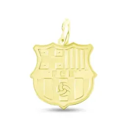 Fútbol Club Barcelona Colgante Oro 18k escudo macizo 18 mm. relieve m