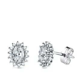 Pendientes en Oro Blanco de 18k con 10 mm. diamantes de laboratorio