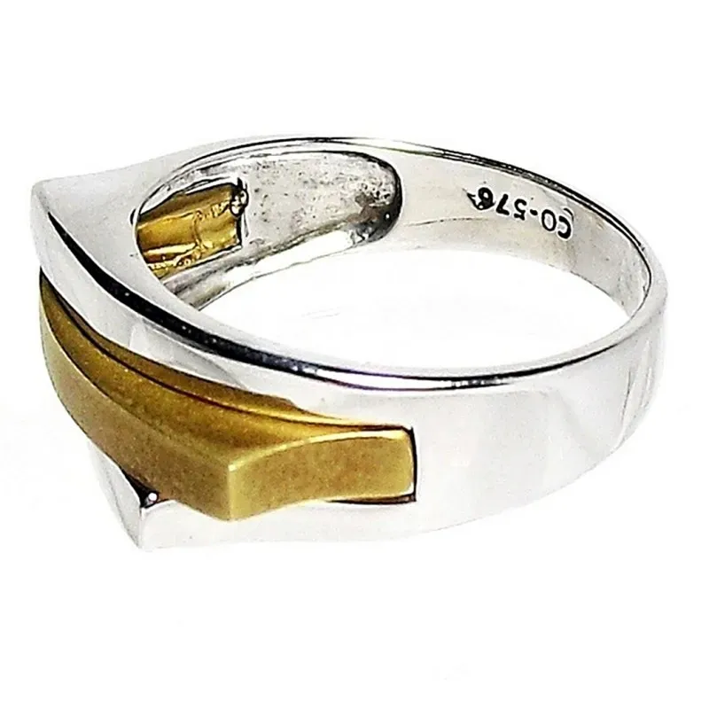 Sortija oro 18k blanco y amarillo [376S]