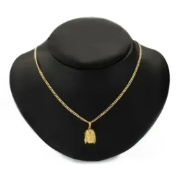 Cristo de la Buena Muerte Colgante Oro 18k cabeza rostro 19 mm.. Grab