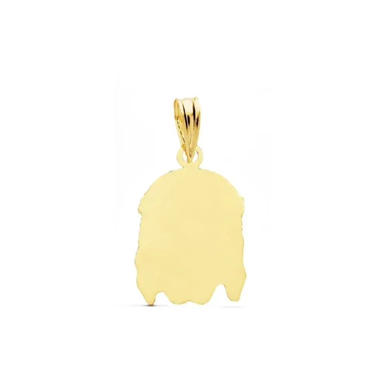 Cabeza rostro oro 18k Cristo Buena Muerte 19mm. [AA7391]