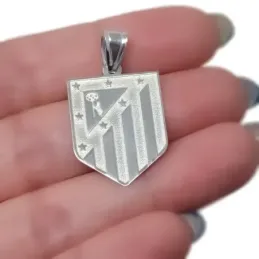 Atlético de Madrid Colgante Plata Ley 925m macizo 24 mm. escudo actua