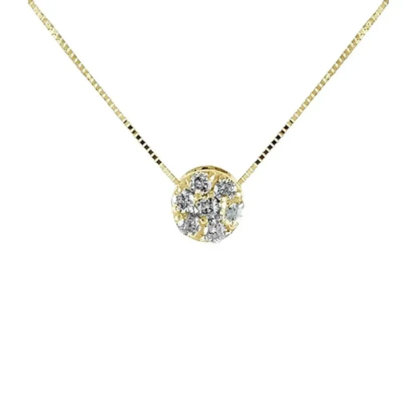 Colgante Oro Amarillo 18k modelo Circles (7 diamantes. 0,20 cts.) Cadena: 45cm.
