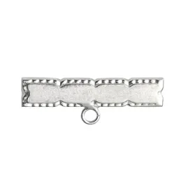 Alfiler Plata Ley 925m broche bebé 3 cm. forma rectangular. Grabación